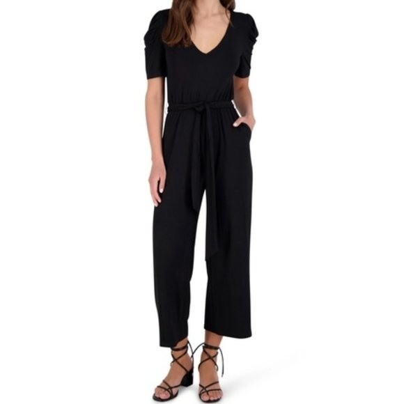 BB Dakota Steve Madden Black Crop/Ankle Jumpsuit - Picture 2 of 9